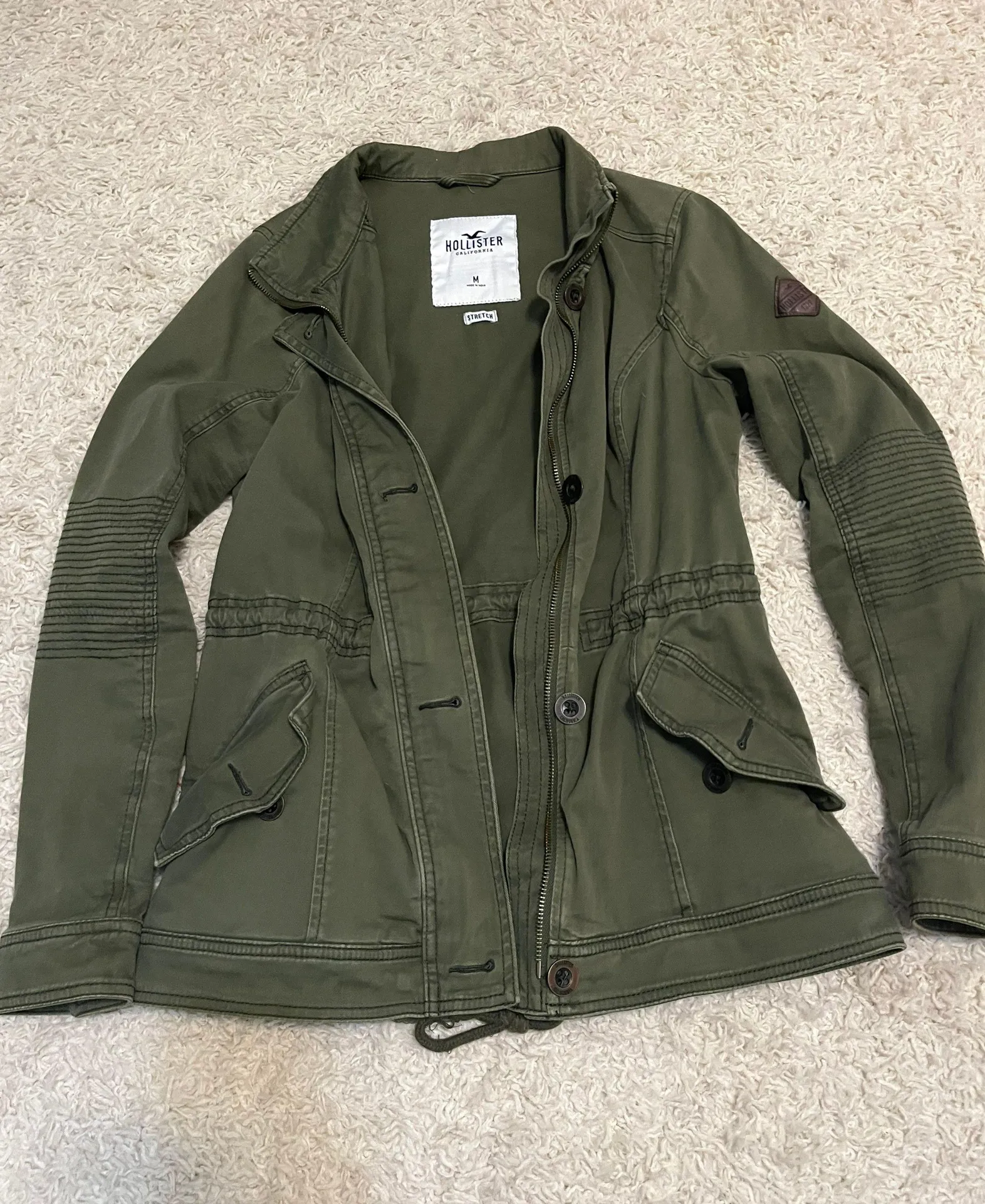 Hollister Lightweight Army Jacket Coat Size Medium - Image 2