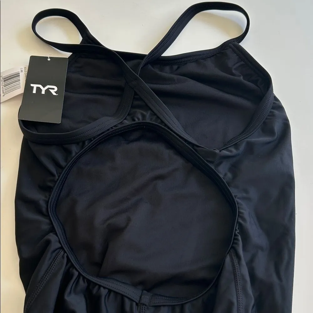 TYR Women's Solid Nylon Diamondfit Swimsuit, Black, Size 32, NWT Black - Image 6