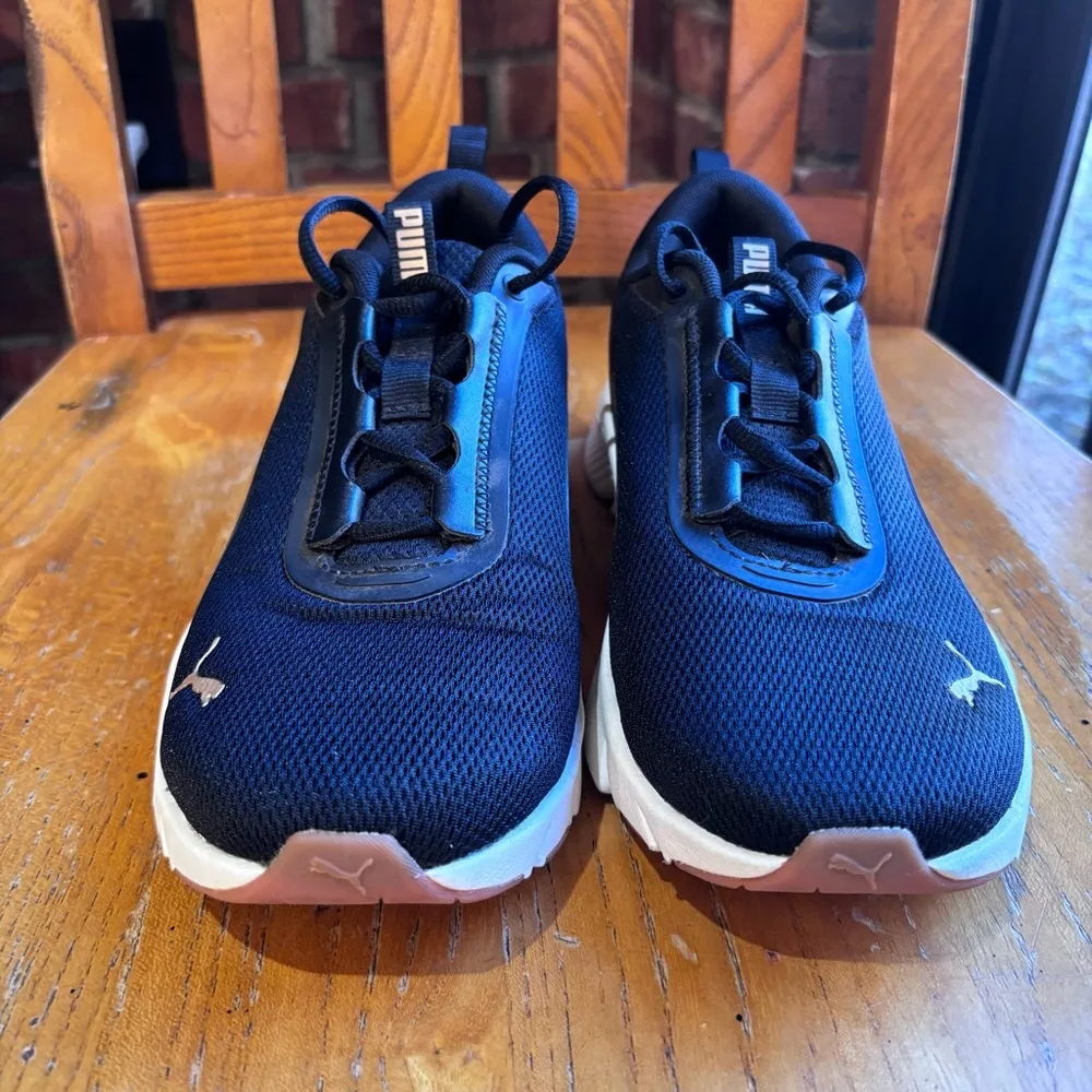 Puma womens focus Lite athletic workout sporty sneakers black 7 - Image 5