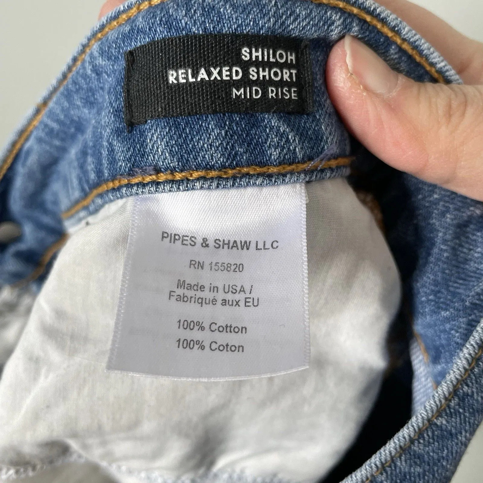 Veronica Beard Shiloh Relaxed Short Mid Rise Denim Lava Stone Wash Size 24 - Image 8