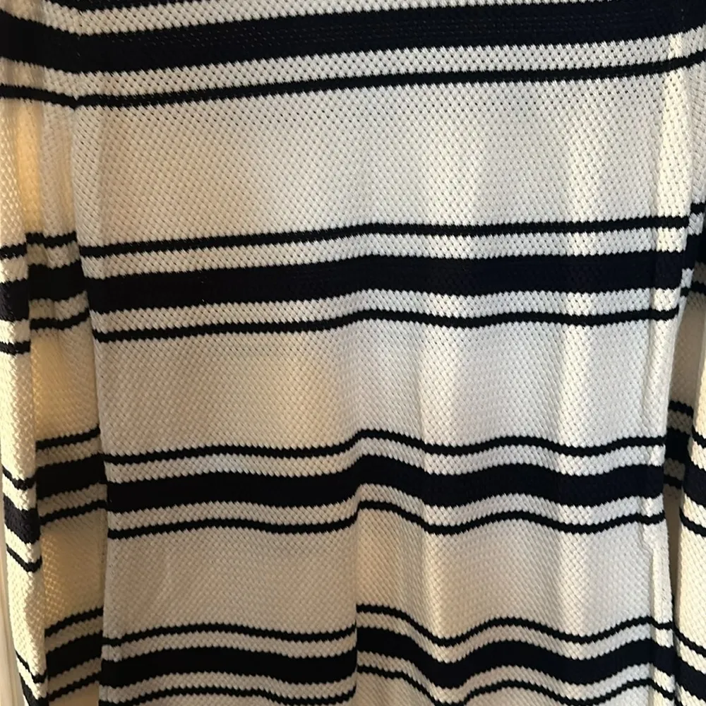 Talbots Sweater Black White Striped Long Sleeve Cotton
Sweater Sz M - Image 5
