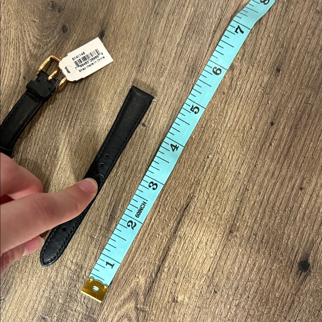 Fossil  genuine leather 14 mm watch strap band black - Image 5