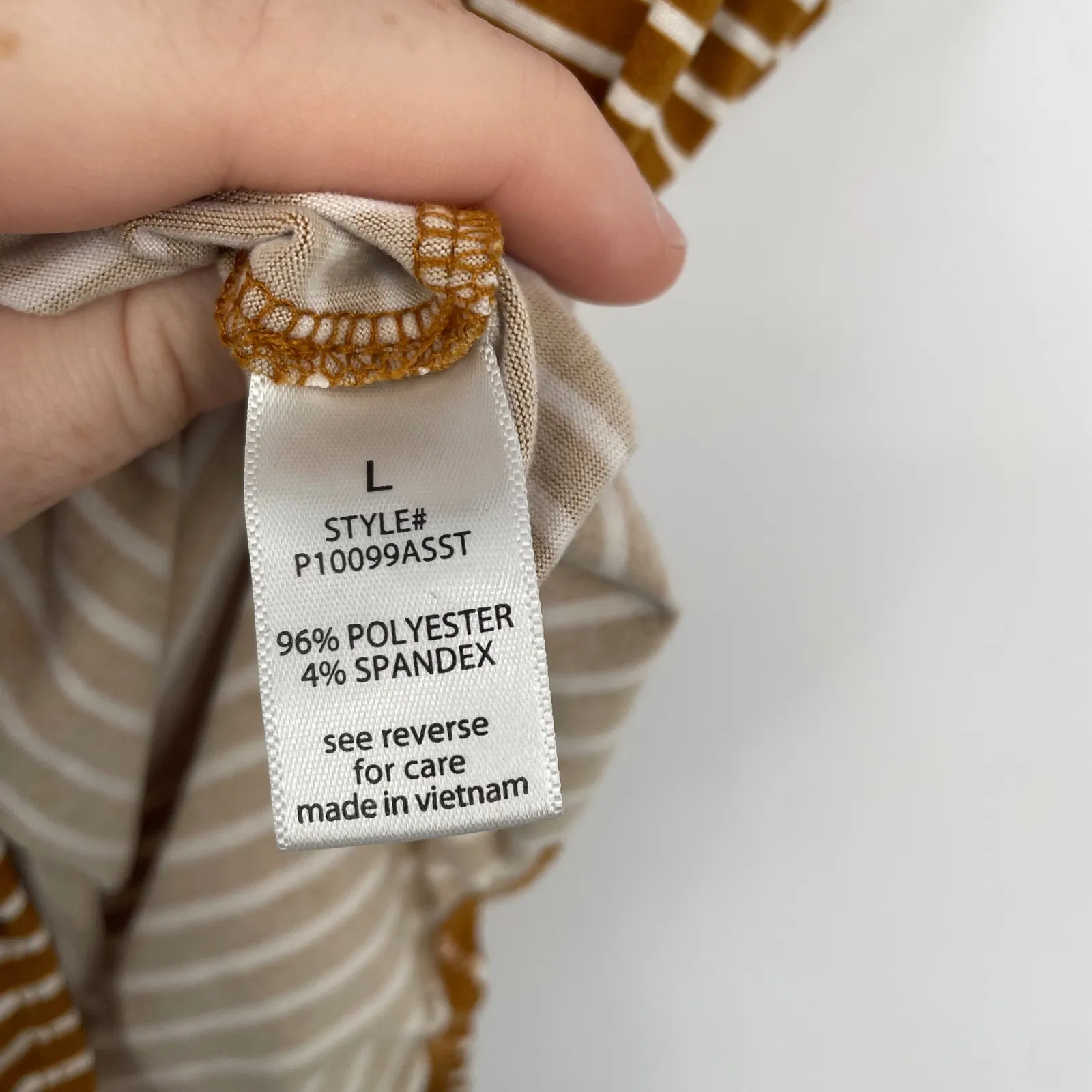 Active USA Women's Striped Tank Bodysuit Amber White Size Large L - Image 5