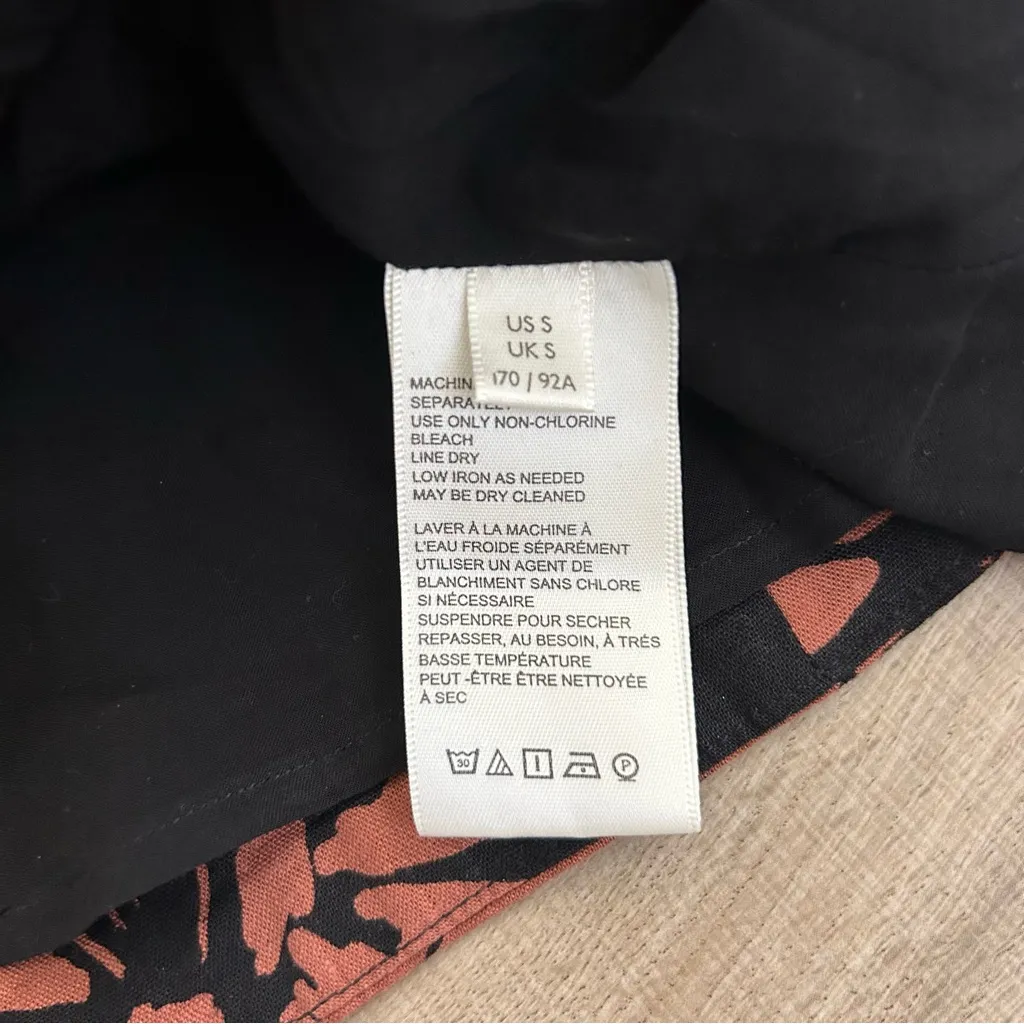 Free People The Perfect Sundress Black Brown Floral Button Down Midi Dress Small - Image 12