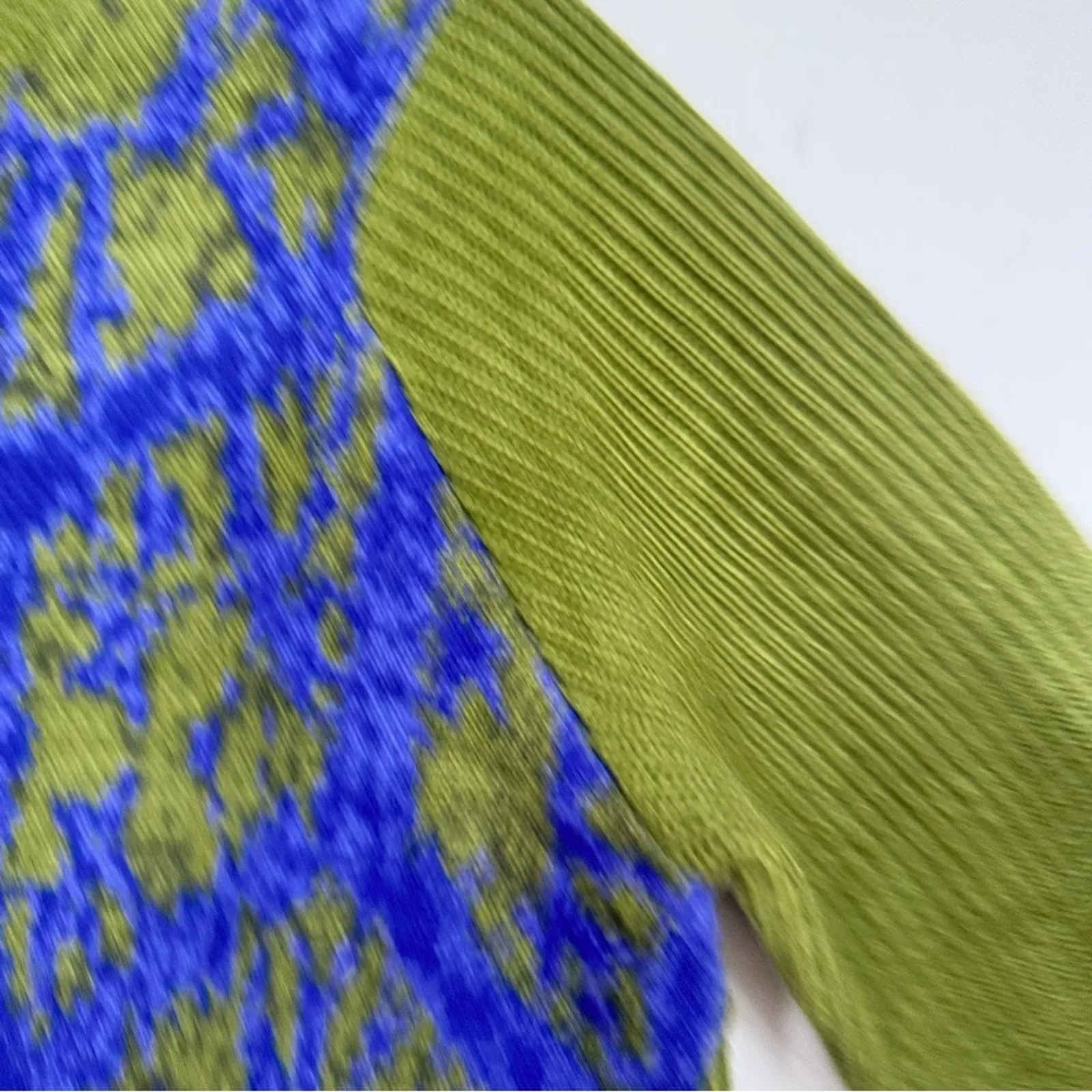 Logo Lori Goldstein Green Blue Crew Neck Sweater Womens M Tunic Casual Boho - Image 4