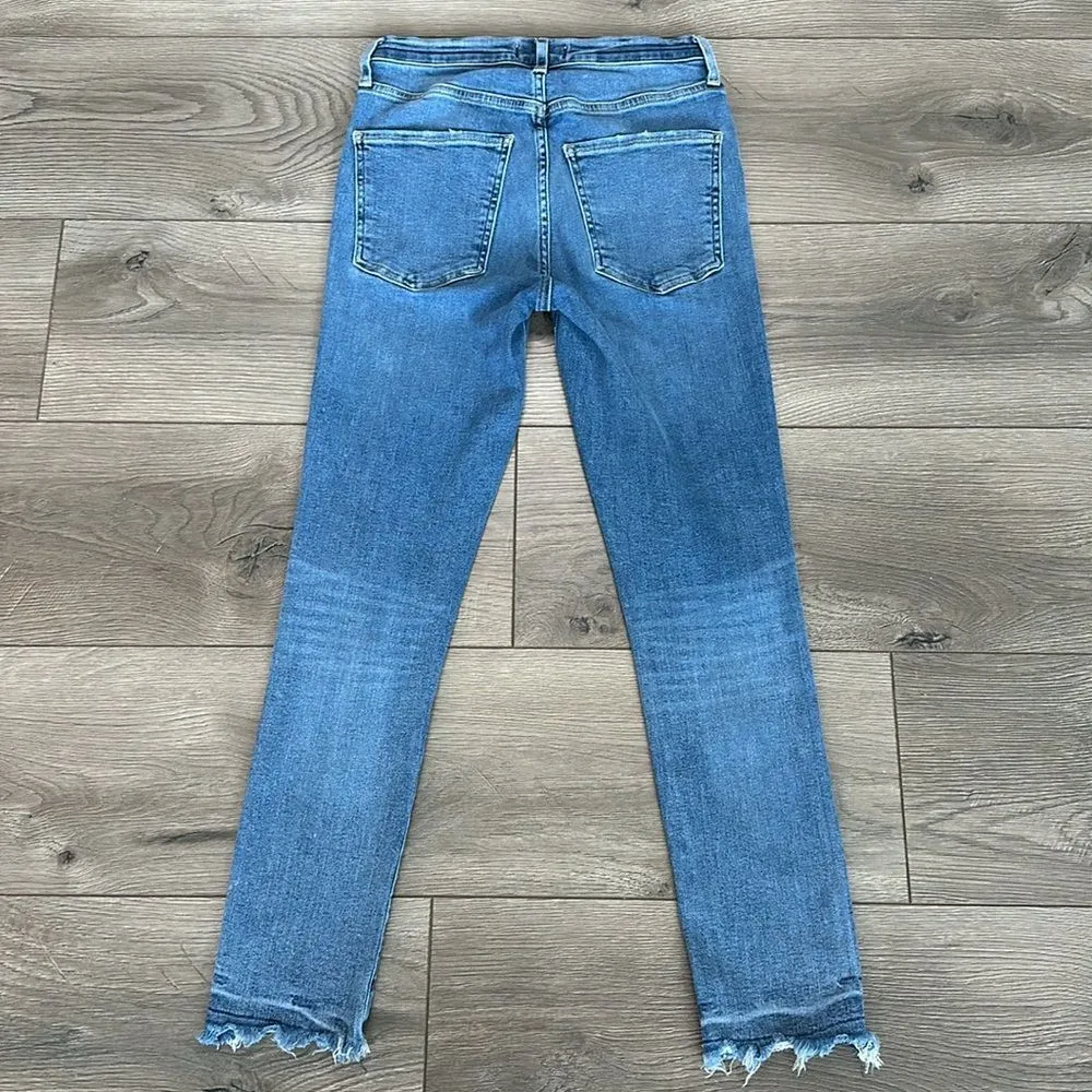 Agolde High Rise Crop Stretch Skinny Blue Jeans Size‎ 25 - Image 3