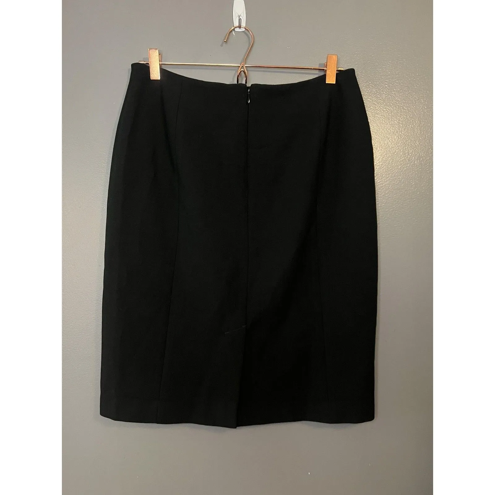 Talbots Skirt Womens 10 Black Stretch Pencil Lined Career Office Knee Length - Image 2