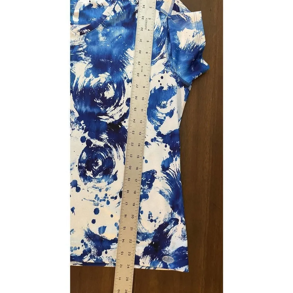 Reel Legends Shirt Womens Large Blue Tie Dye FreeLine Fishing Fisherman Ladies - Image 4