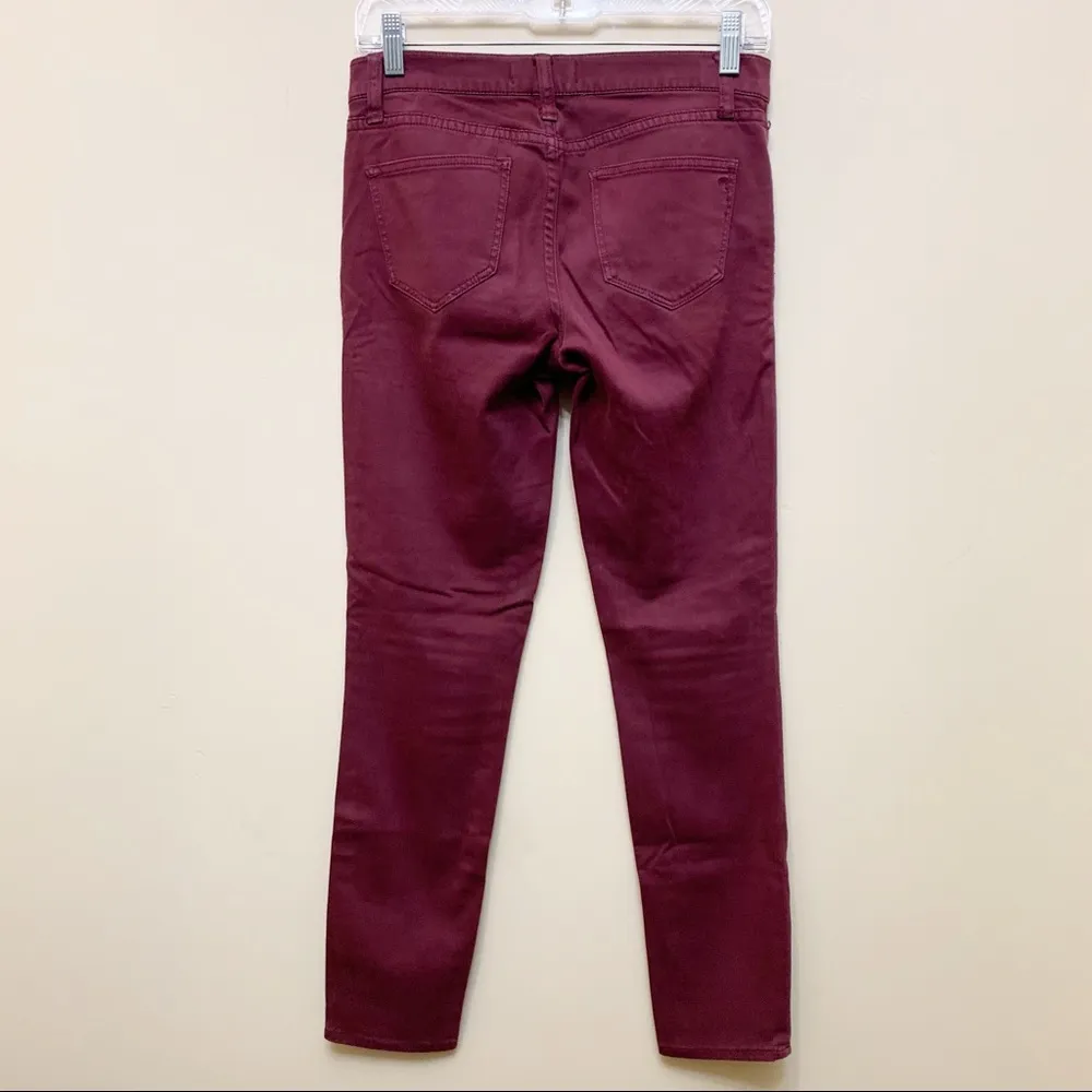 Madewell Skinny Skinny Low Rise Maroon Jegging Jeans Size 26 - Image 2