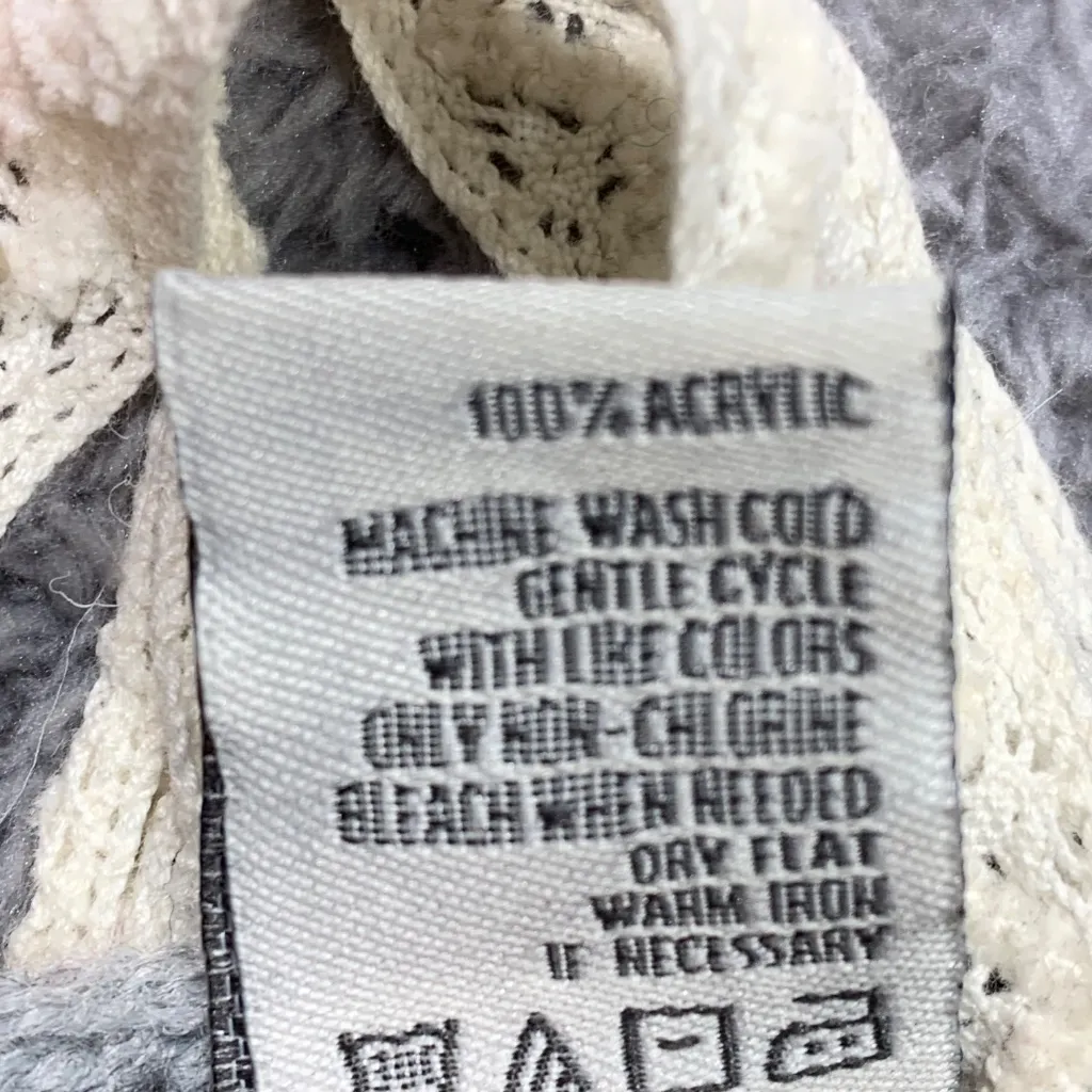 American Rag Cie Women’s Gray Lace Up Back Sweater Size S Acrylic Long Sleeve - Image 8