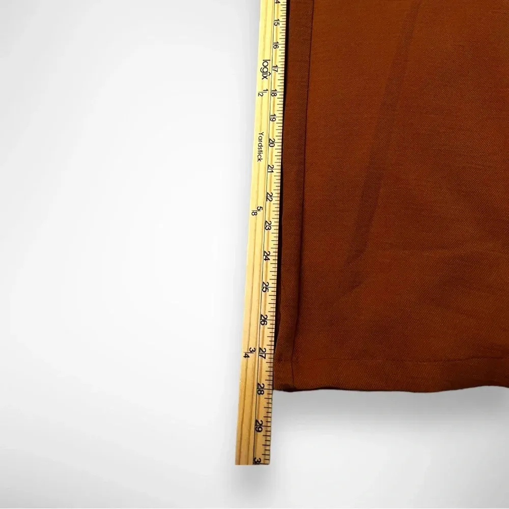 OPHELIA ROE Women's Camel Brown Wide Leg Trousers Size Medium | NWT - Image 9