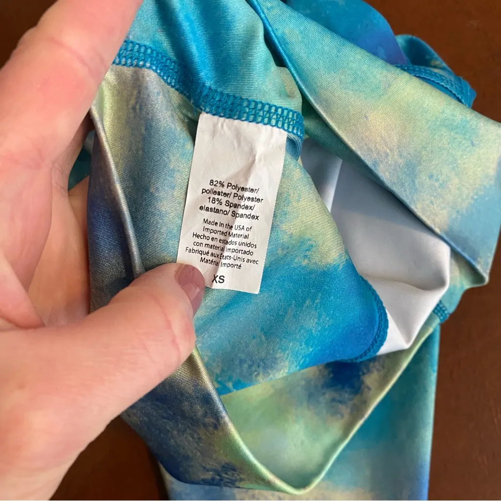 Beyond Yoga Lux High-Waisted Midi Leggings in Bay Blue Dizzy Size XS - Image 7