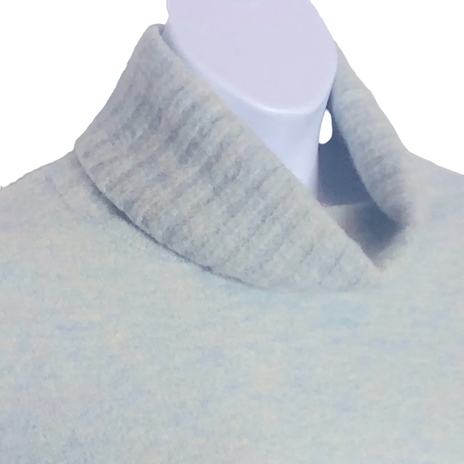 Banana Republic Aire Wool Alpaca Turtleneck Sweater Blue Green Cream M - Image 8