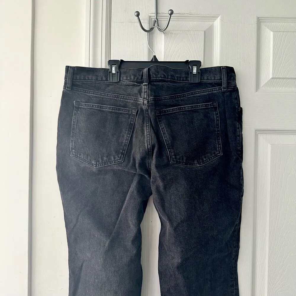 Abercrombie & Fitch Washed Black Grey Ultra High Rise Vintage 70s Flare Jeans 33 - Image 8
