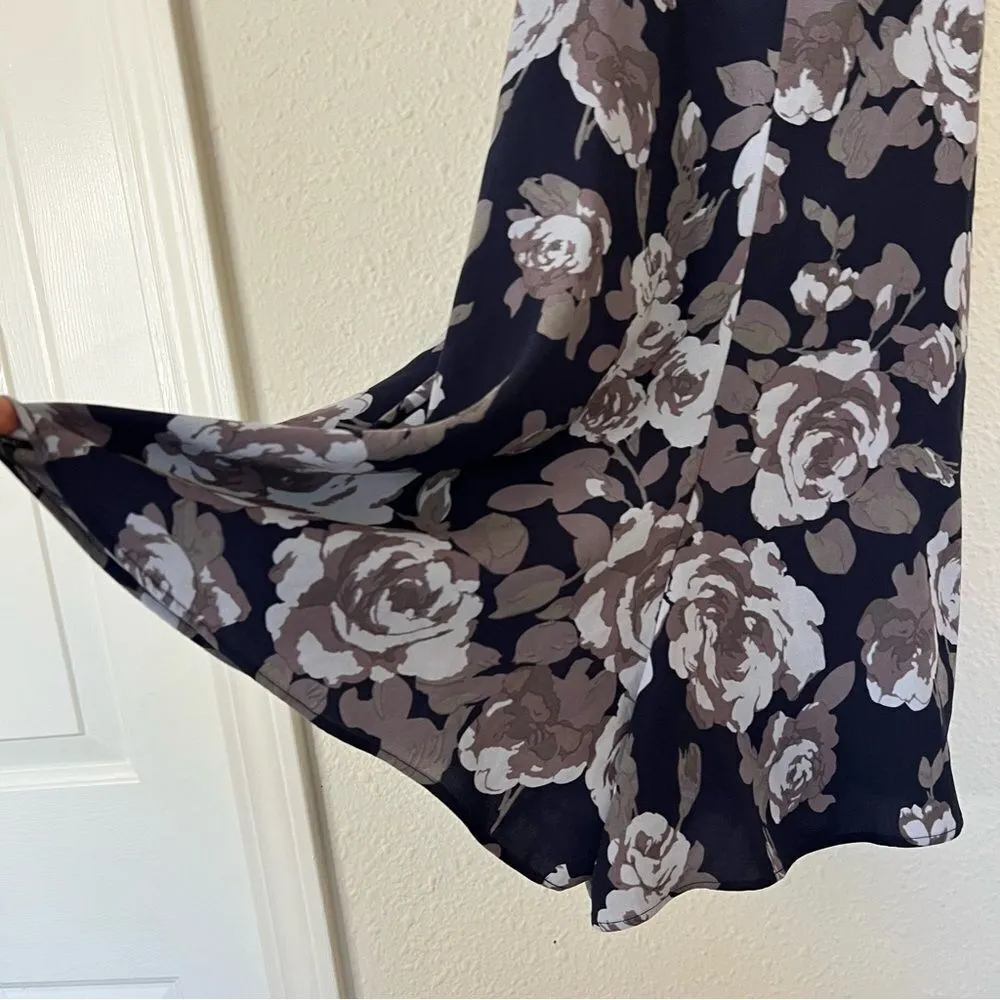 Aritizia Wilfred Navy Blue Rose Floral Melodiqué Romper Size Small - Image 8