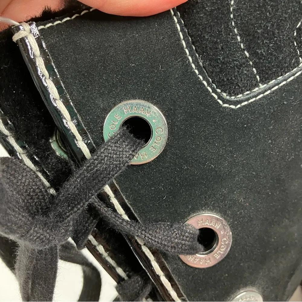 Cole Haan | Black Waterproof Suede Moccasin Winter Boots Lace Up 11 - Image 3