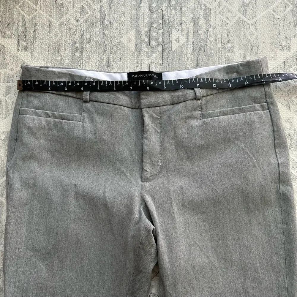 Banana Republic Sloan Pant Heathered Gray Dress Pant Office Career Wear Size 8P - Image 11