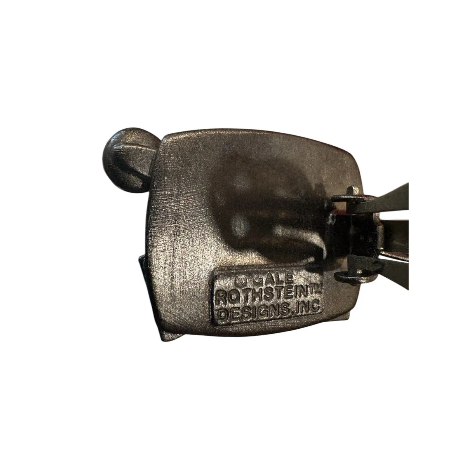 Vintage Modernist Artisan Gale Rothstein Multi Semi Precious Stone Clip Earrings - Image 6