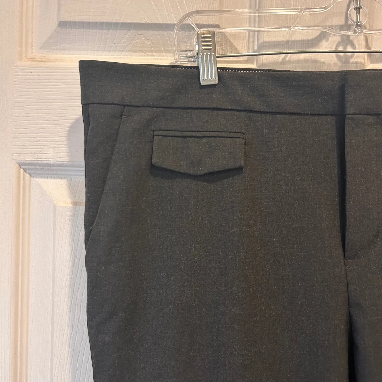 NWT Gap‎ Women Sz 14 Boy Fit Tapered Leg Pants Black Two Way Stretch Business - Image 2