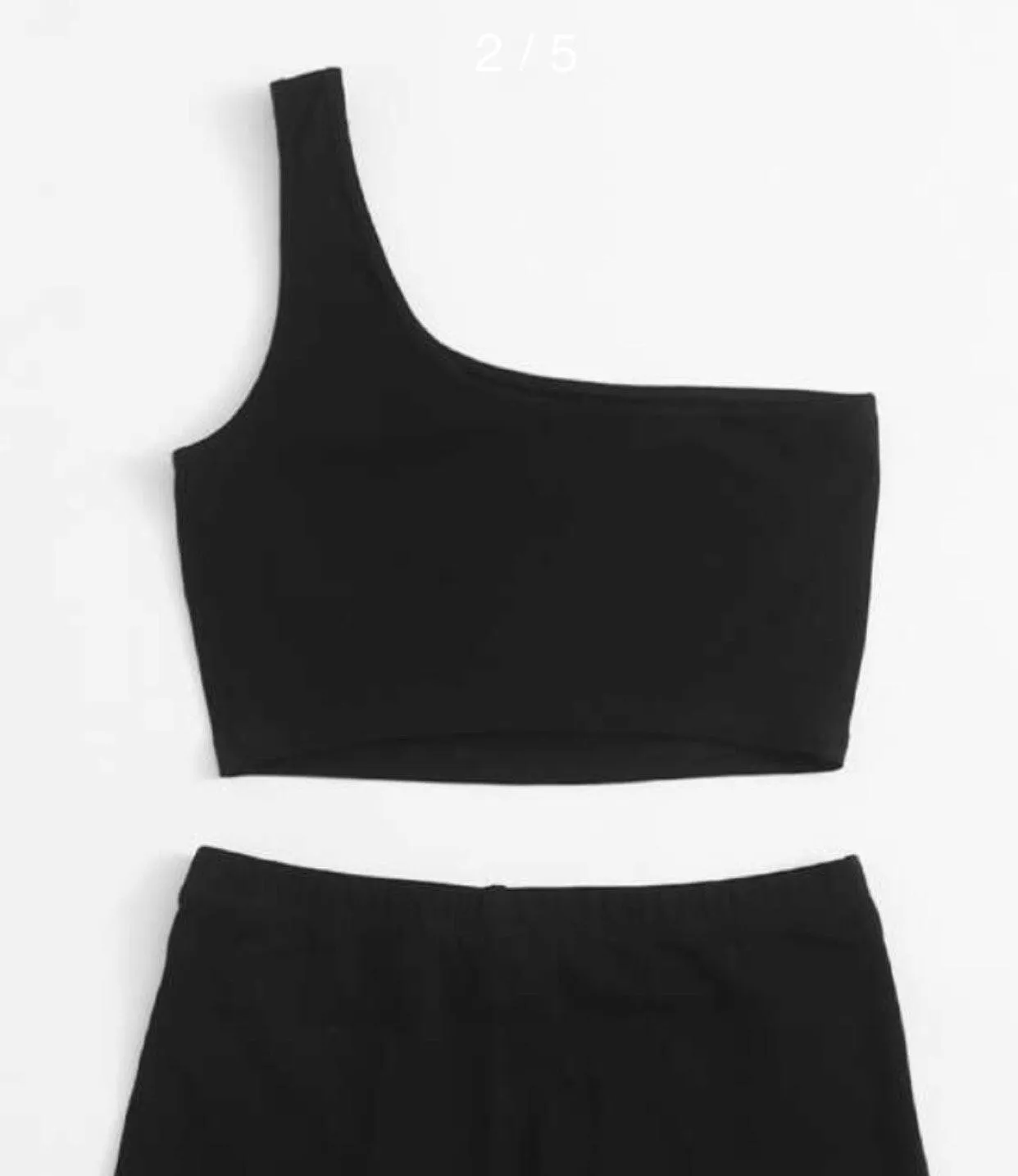 SheIn One Shoulder Crop Top - Image 2
