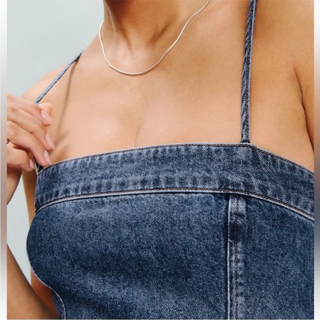 Reformation Elma Denim Mini Dress 6 - Image 3