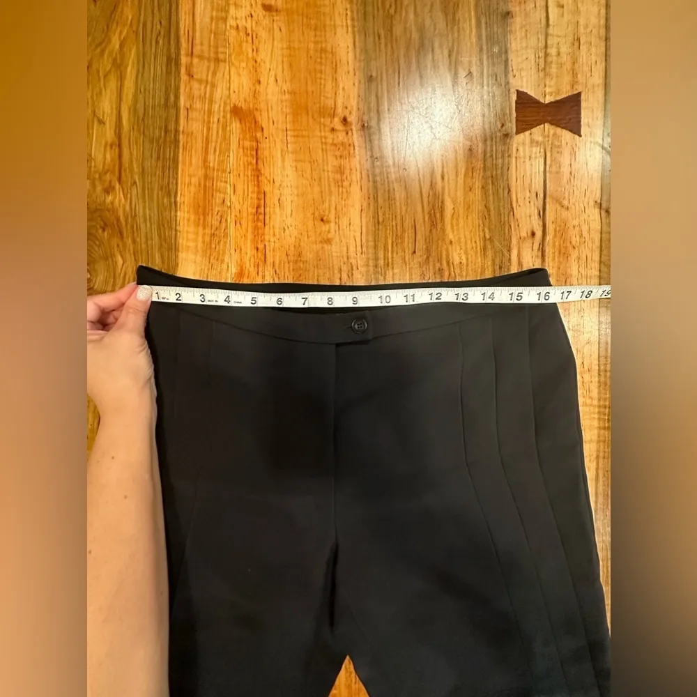 INC International Concepts Black Flair Trousers Pants Plisse Size 12 - Image 7
