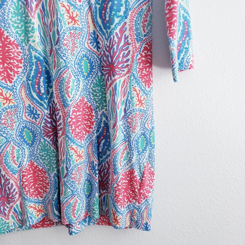 Lilly Pulitzer Christi Mini Dress Let Minnow  3/4 Sleeve - Image 5
