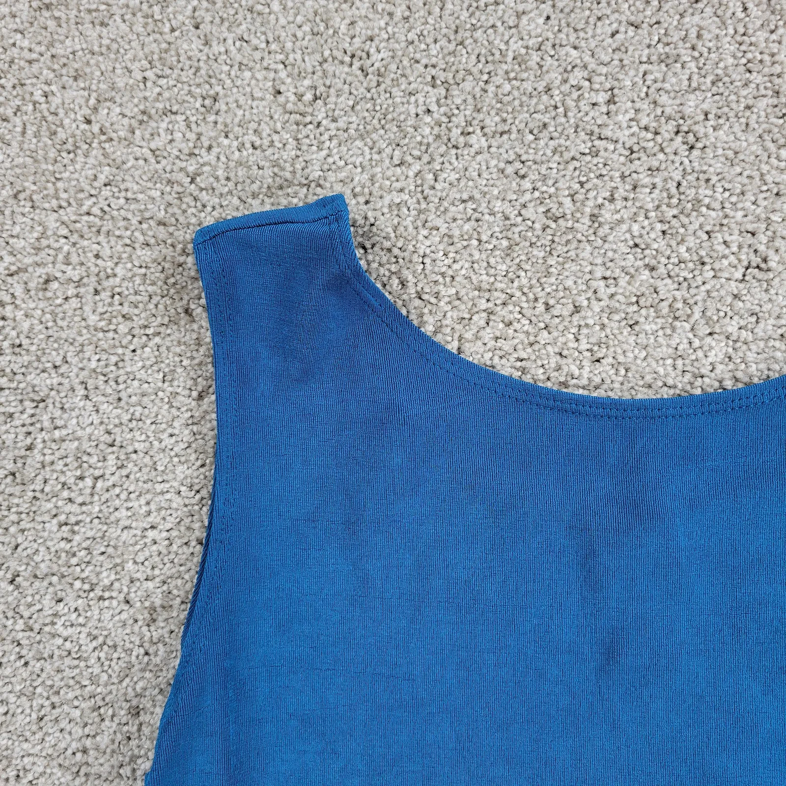 Chicos Travelers Top‎ Womens 1 Blue Sleeveless Slinky Scoop Shirt Tank No Iron Size undefined - Image 7