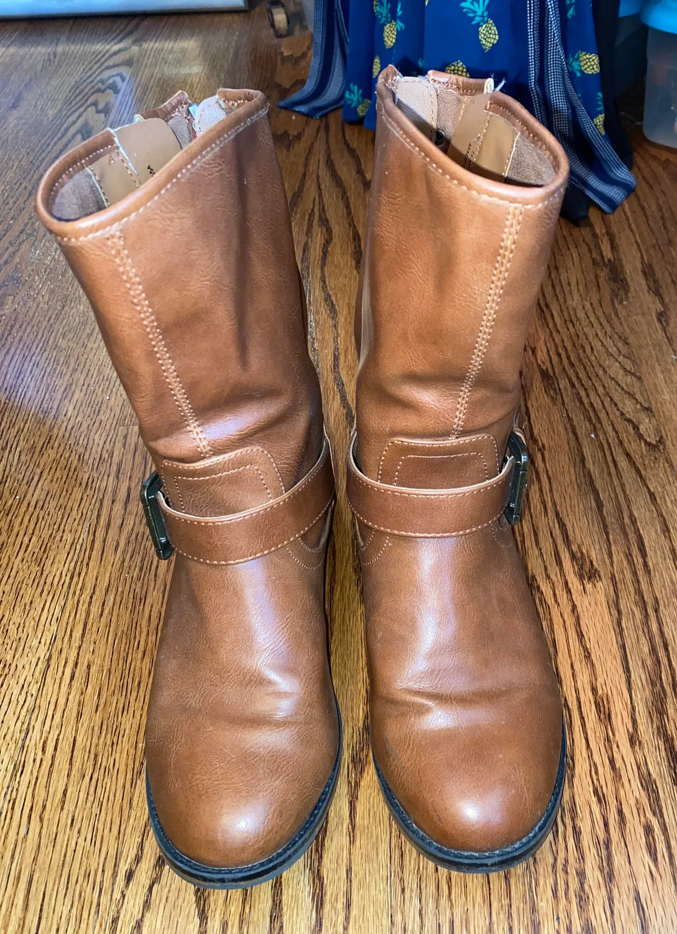 Madden Girl Brown Leather Booties - Image 2