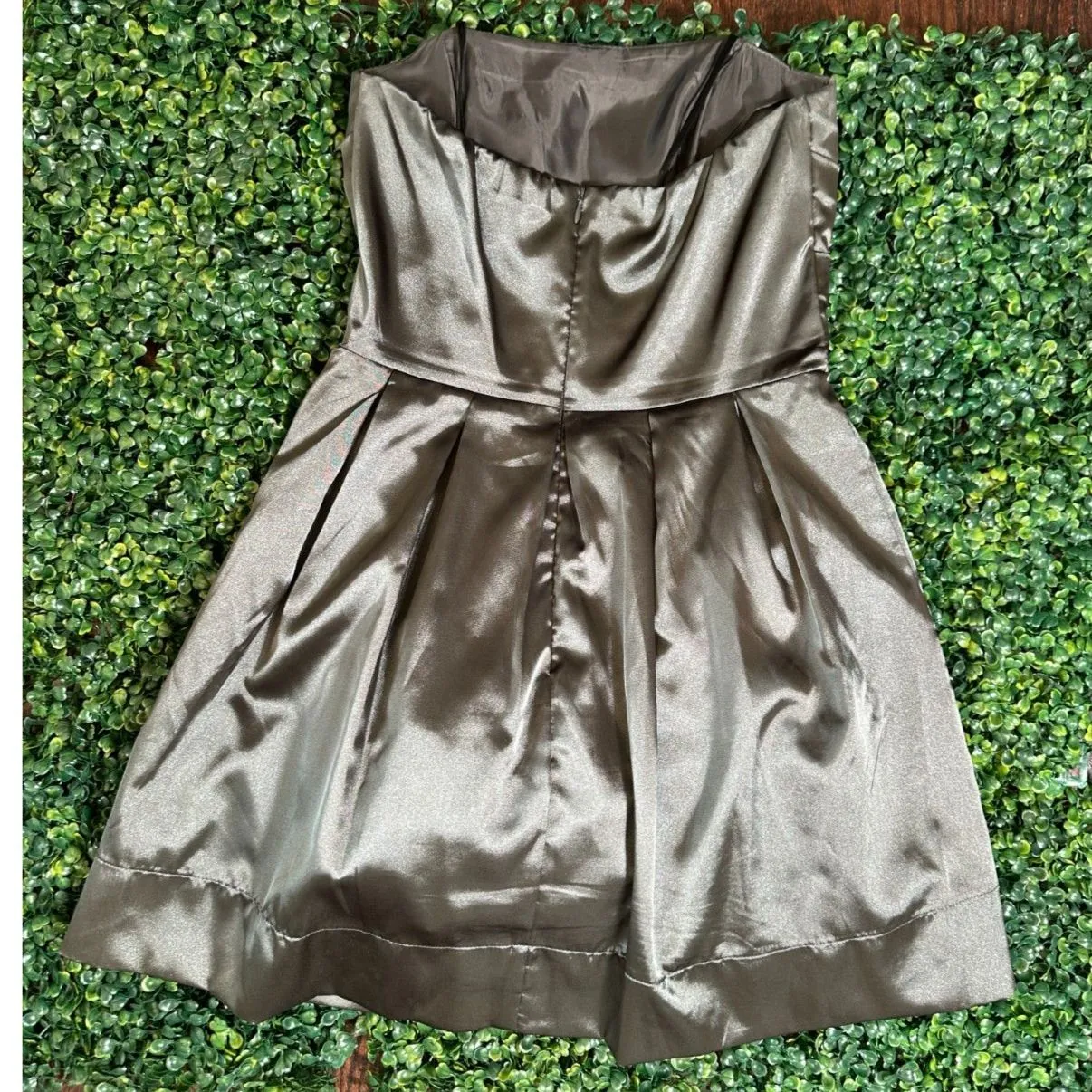 y2k Vintage Charlotte Russe Strapless Silver Mini Dress with Tulle Size 7 - Image 5