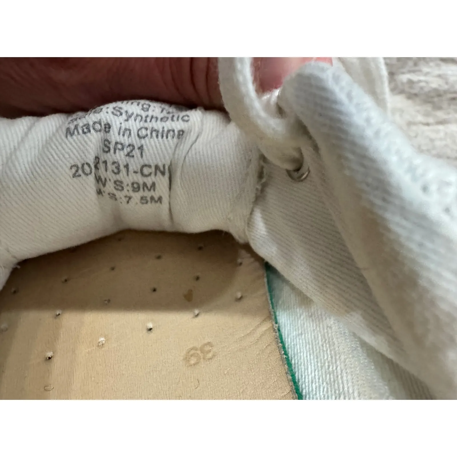 Madewell Sidewalk Low Top Sneakers White Canvas Gum Sole Women's Size 9 - Image 6