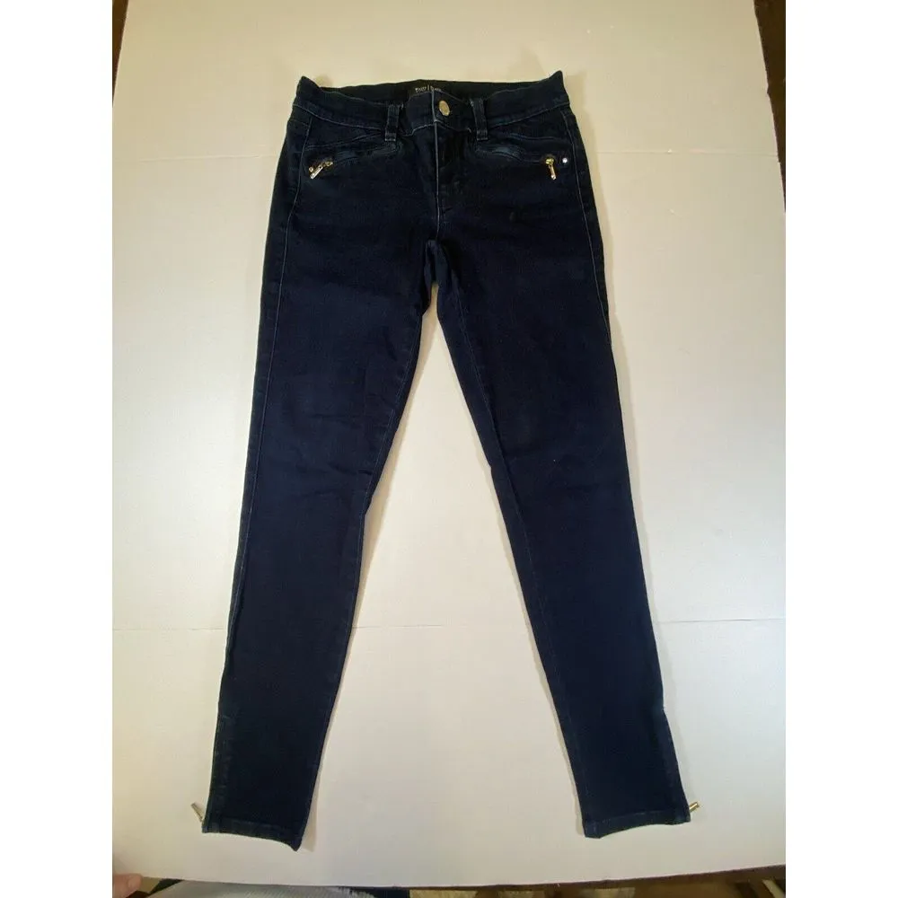 White House Black‎ Market Size2 R Skinny Leg Jeans Soft Stretch Ankle Zippers - Image 16