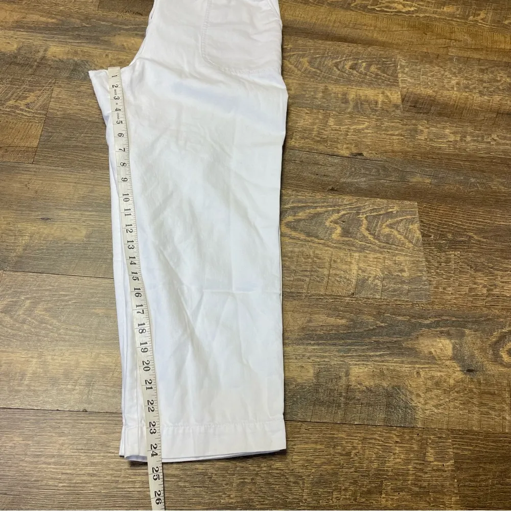 Talbots SuperSoft Cargo Pants Women Size 10 White Cotton Linen Blend Casual - Image 7