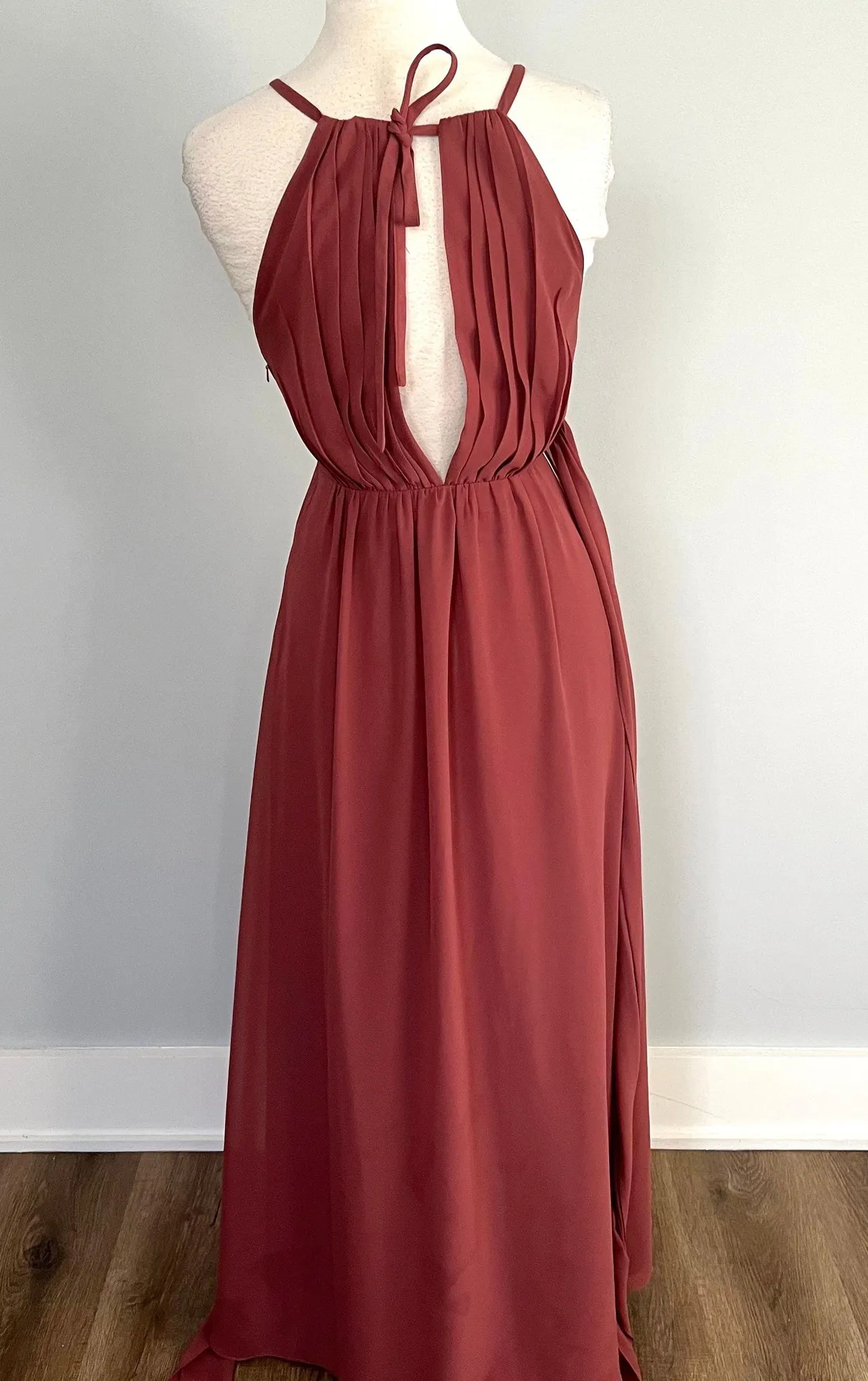 Rosewood Pink Mauve Eliza Chiffon Bridesmaids Formal Prom Dress - Image 6