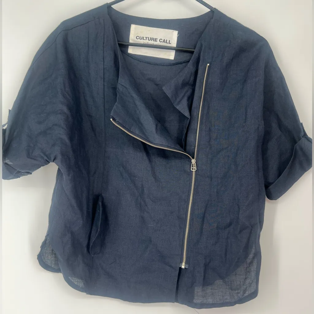 Culture Call individualized Women's Navy Jacket Blue Size M - Image 2