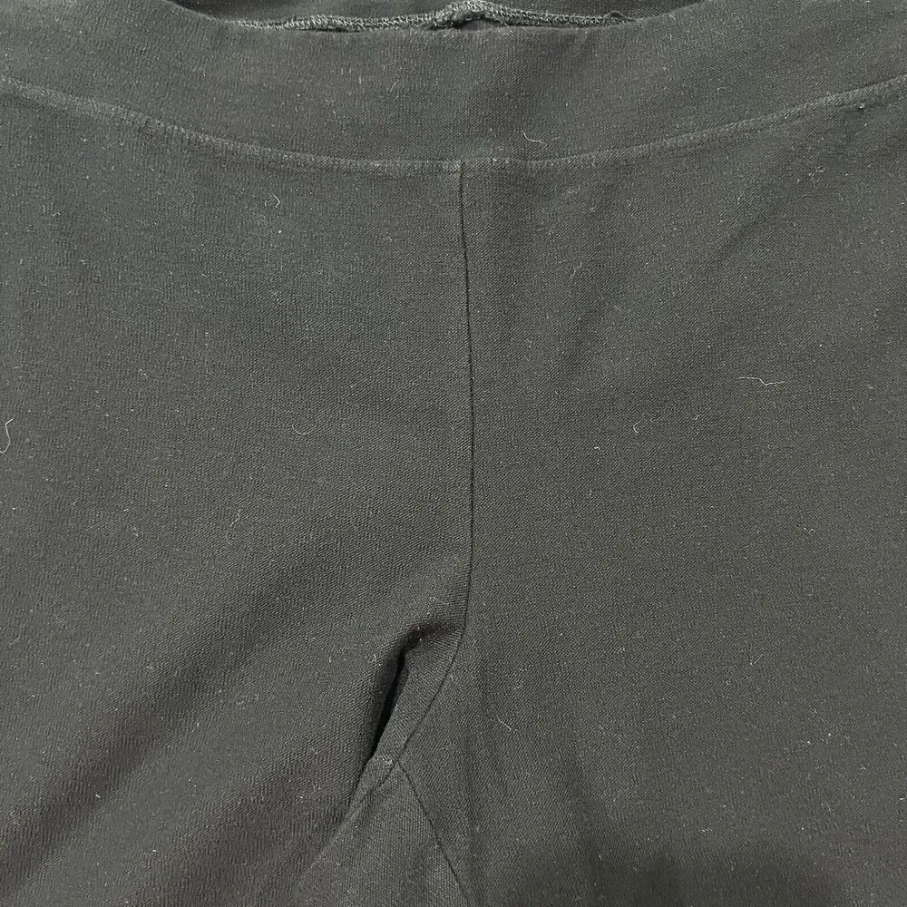 Eileen Fisher Size L Pants Stretch Crepe Ankle Trousers Elastic Waist Pull On - Image 5