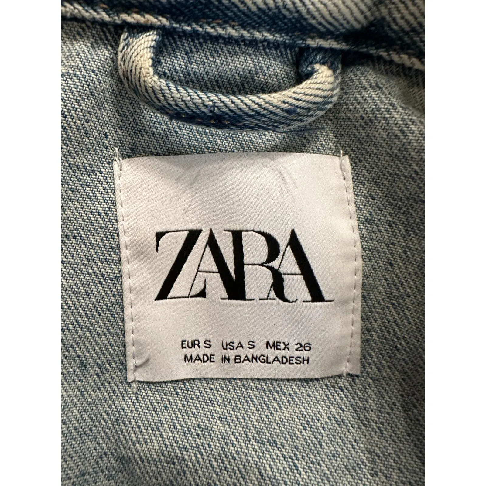 Zara Cropped Denim Vest Size Small - Image 3