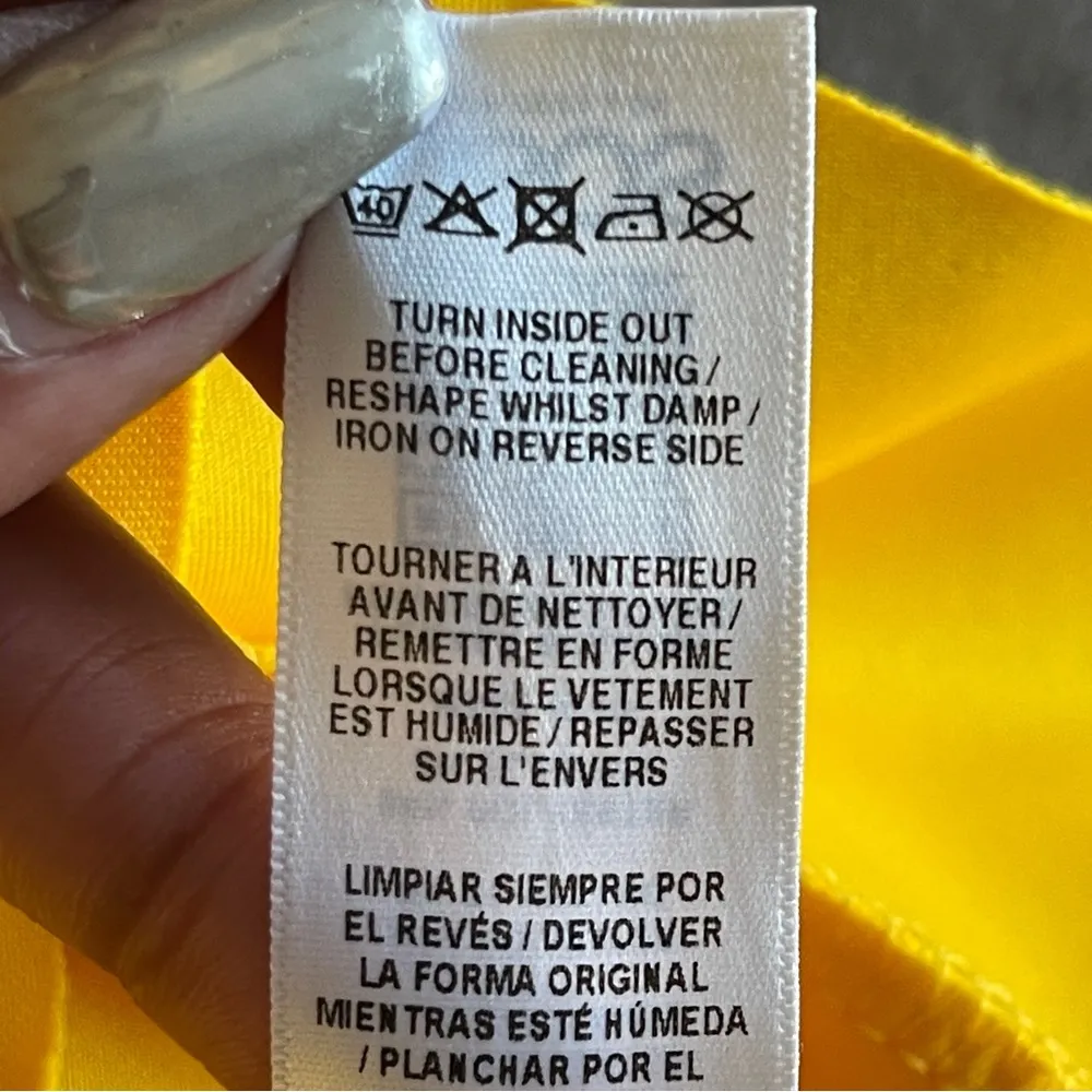 ASOS | Yellow Scuba Tiered Ruffle Mini Skirt Sz 4 - Image 61