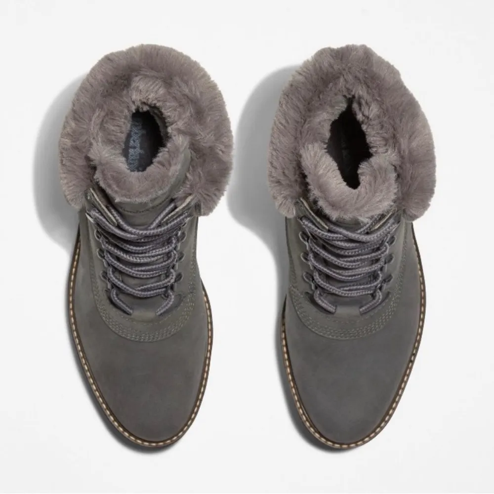 Timberland Courmayeur Valley Waterproof 6” Boots in Med Grey, Size 8 NEW in Box - Image 4