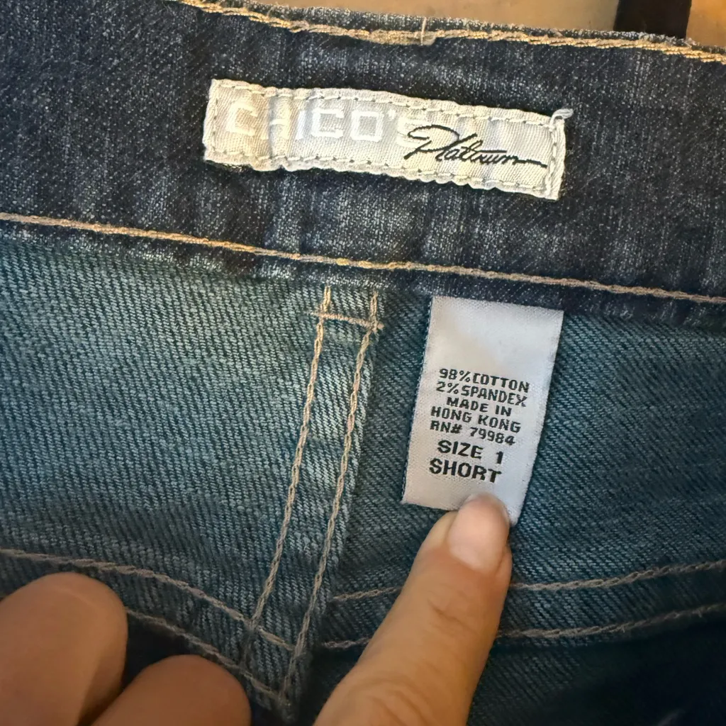 Chico’s Platinum Dark Wash Bootcut Jeans - Image 3