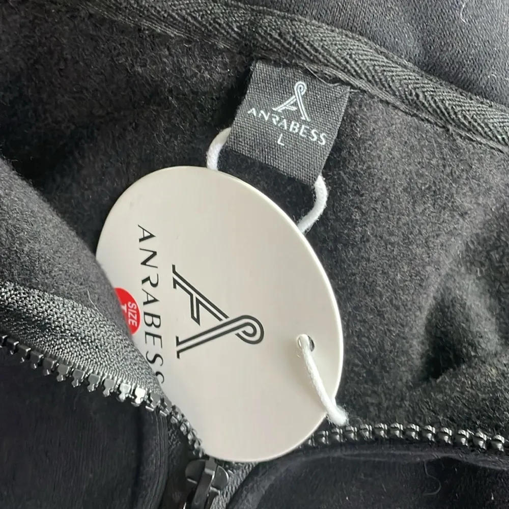 ANRABESS Half Zip Black Sweatshirt - Image 3