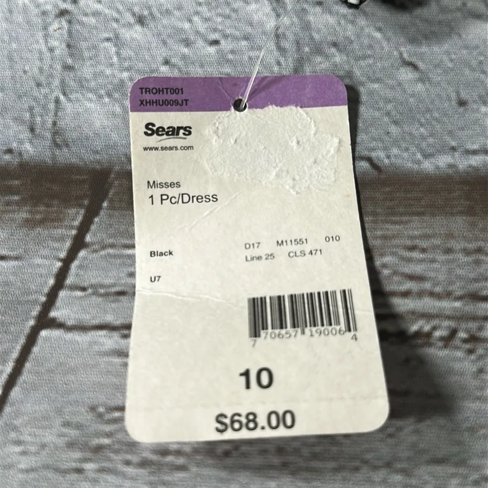 Sears Tropical Escape One Piece Plunge Black White Swimsuit size 10 NEW women’s - Image 10