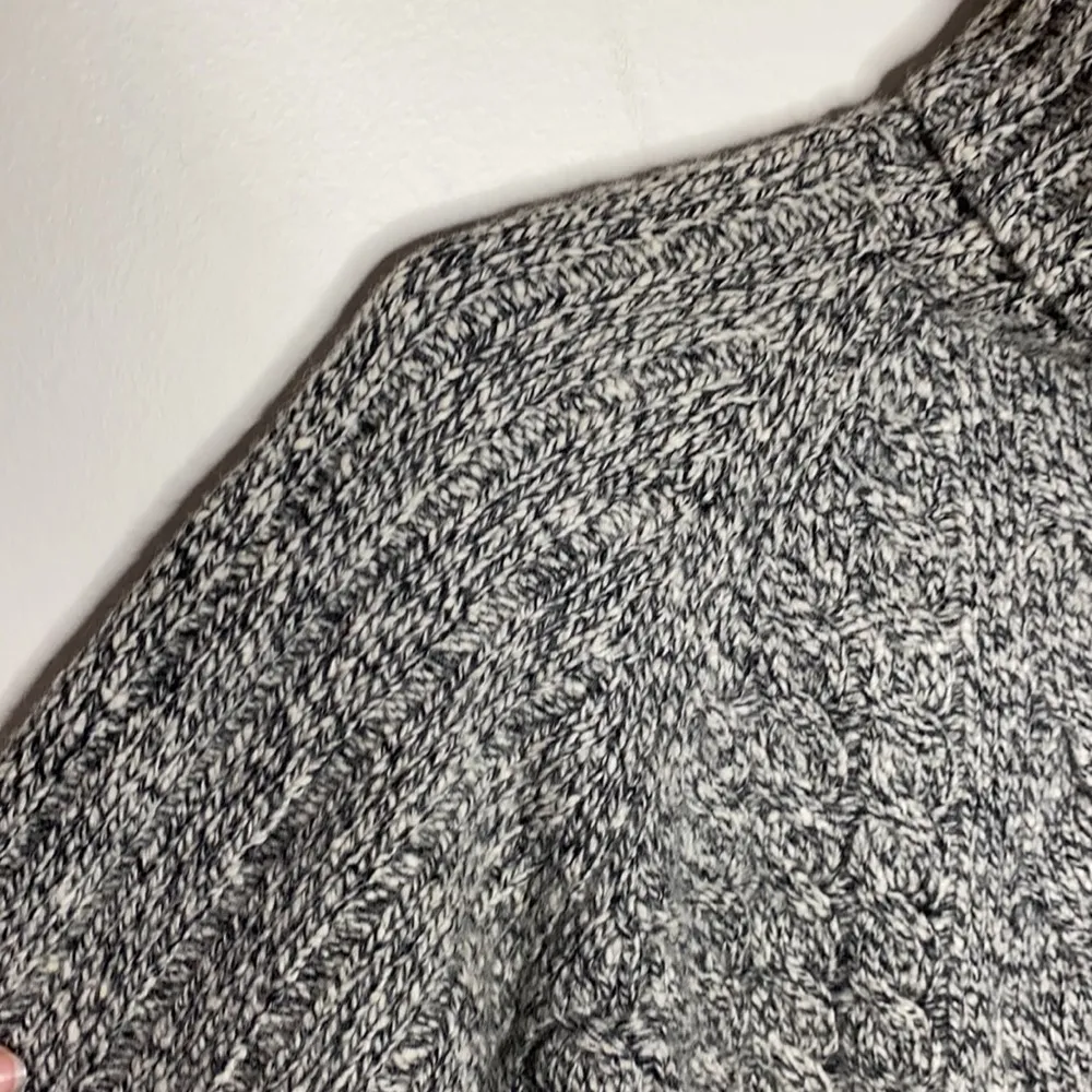 Express Vintage melange chunky cable knit turtleneck wool blend sweater size S - Image 6