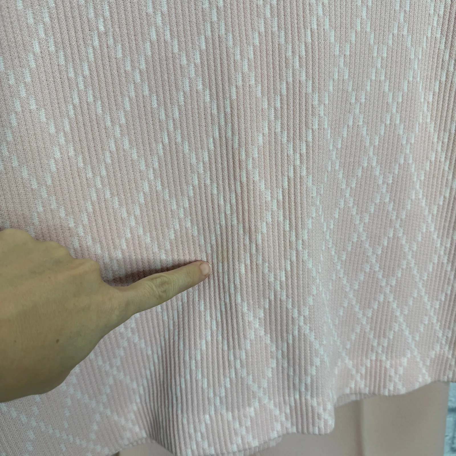 Vintage Butte Knit 3pc Pants Suit Blush Pink Size M Shirt Blazer Wide Leg 70s Size M - Image 5