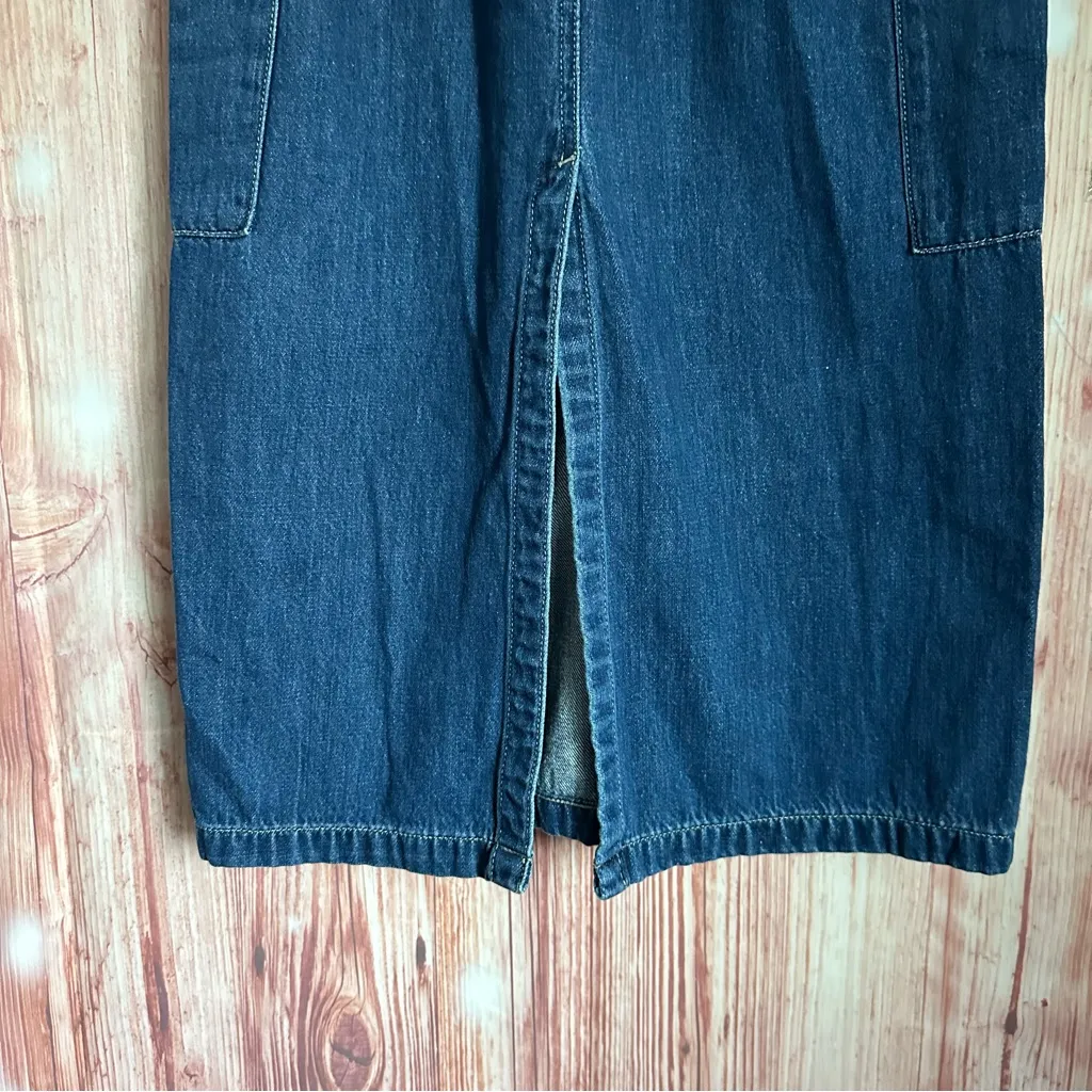 GU Blue Midi Denim Cargo Skirt Size S - Image 10
