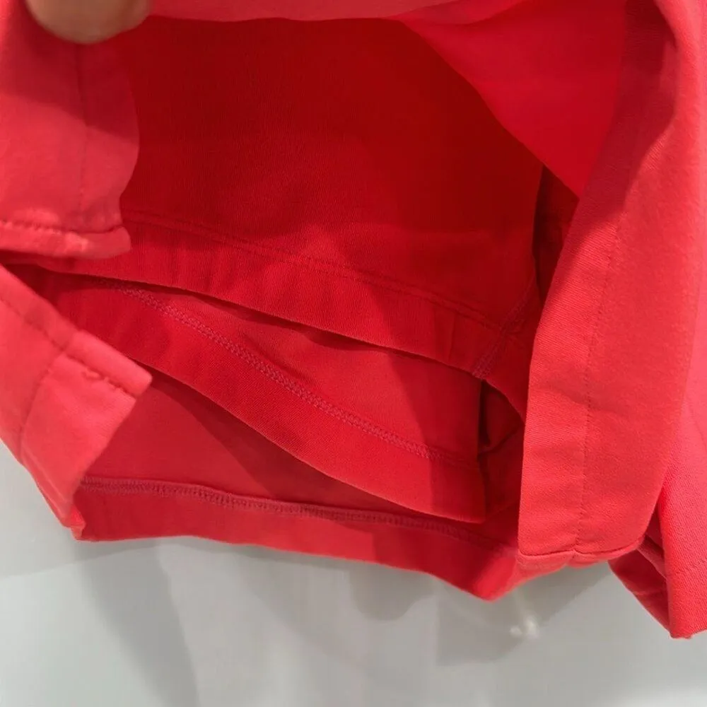 Nike Women's Athletic Tennis Shorts Coral Salmon Pink Elastic Sz Large - Image 3