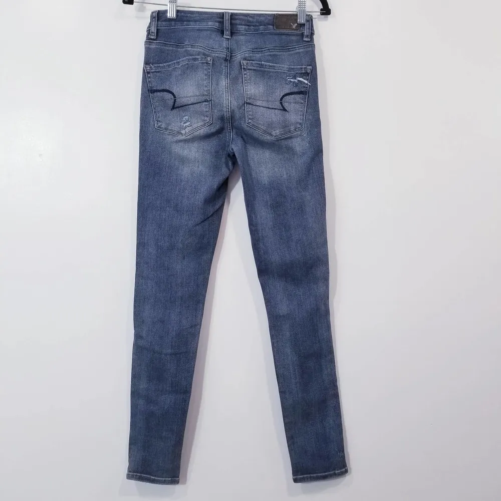 American Eagle Outfitters Patchwork Distressed Hi-Rise Jegging - Image 4