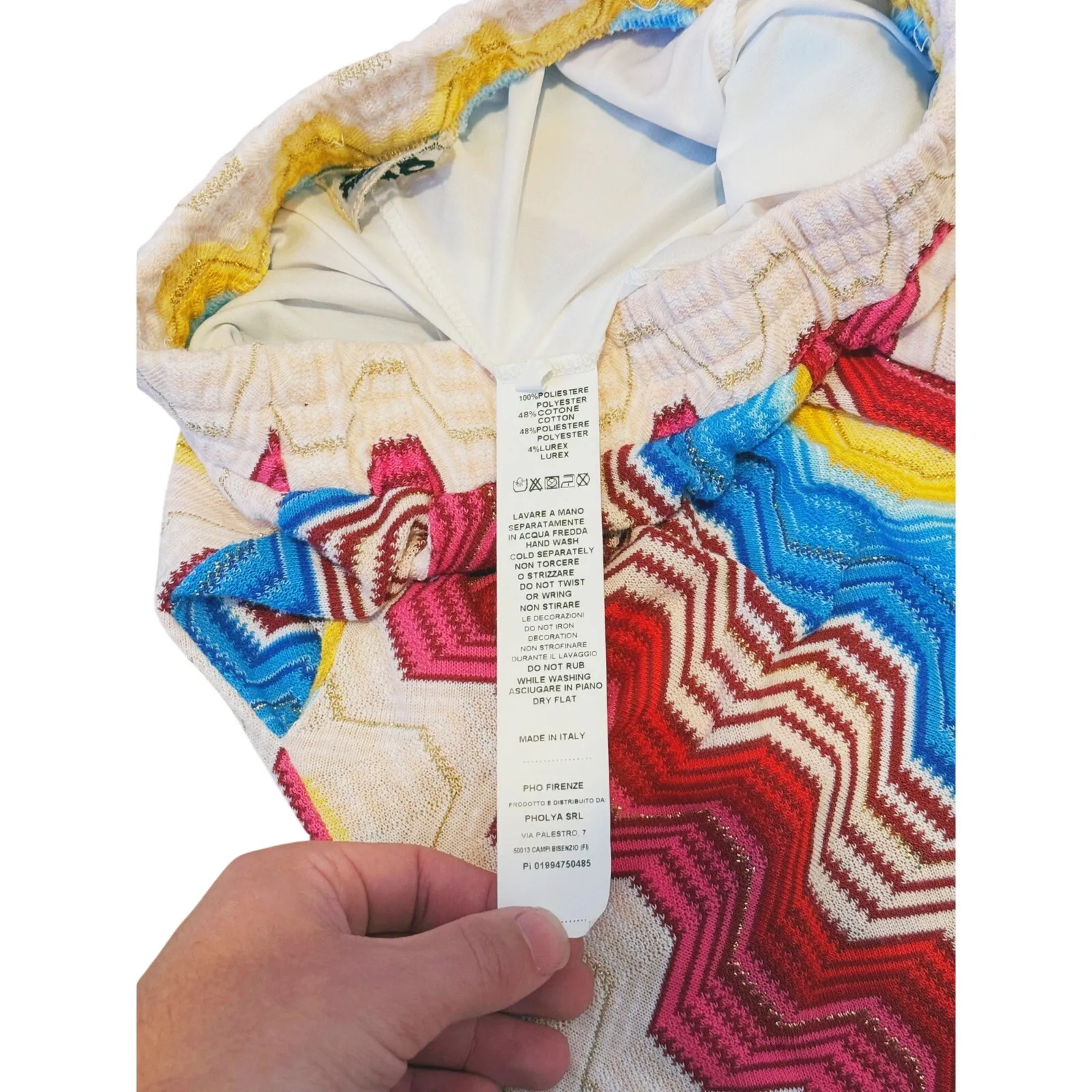 PHO Firenze Festival Wave Knit Trouser Pants M Rainbow Retro Boho Dopamine Indie Size M - Image 8