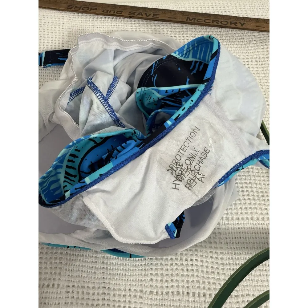 Love My Curves Style 344 Size 16 1x One Piece Swimsuit‎ Resort Beach Blue NWT - Image 6