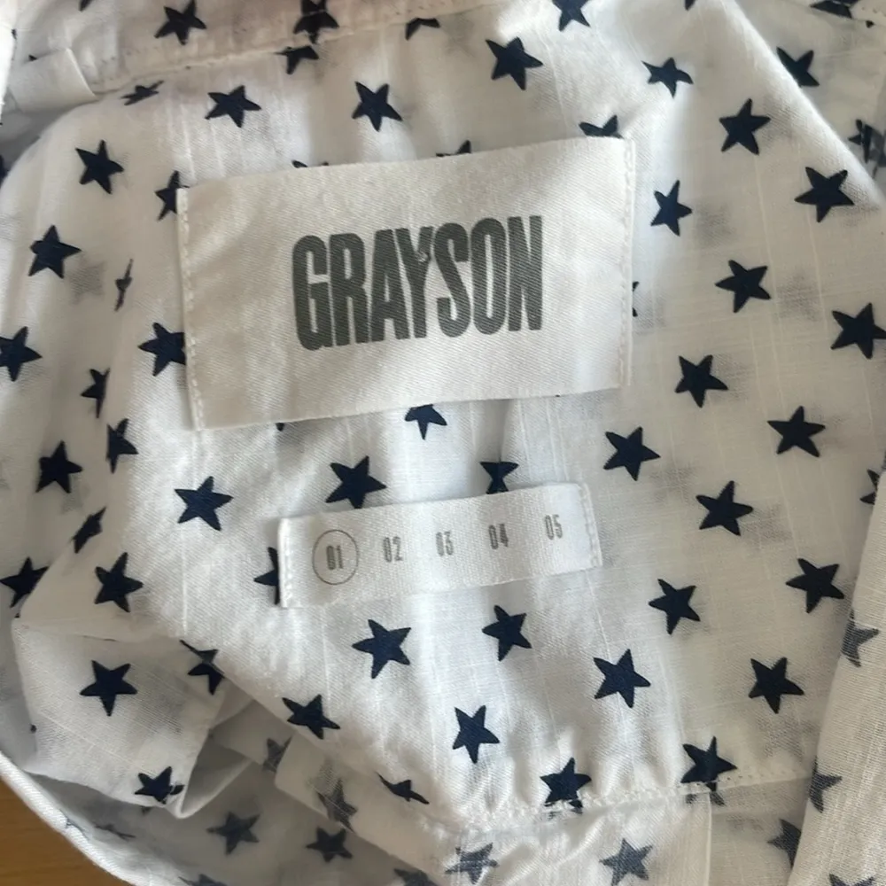 Grayson Threads Grayson The Hero Star Print White Long Sleeve Button Down Shirt - Image 3